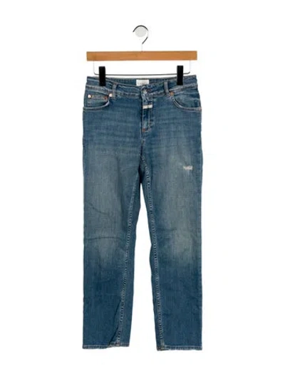Pre-owned Closed Mid-rise Straight Leg Jeans In Blue