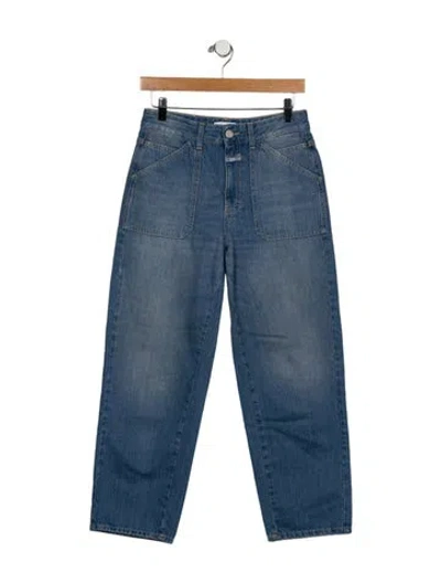 Pre-owned Closed Mid-rise Straight Leg Jeans In Blue