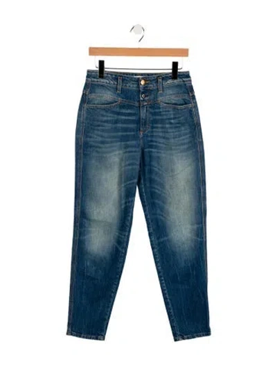 Pre-owned Closed Mid-rise Straight Leg Jeans In Blue
