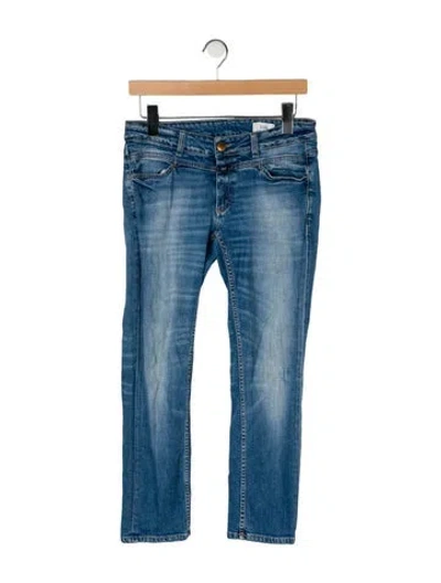 Pre-owned Closed Mid-rise Straight Leg Jeans In Blue