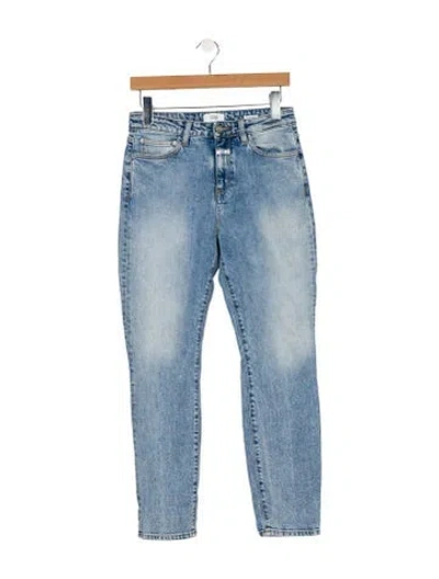 Pre-owned Closed Mid-rise Straight Leg Jeans In Blue