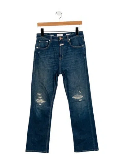 Pre-owned Closed Mid-rise Straight Leg Jeans In Blue