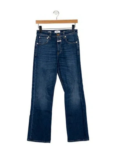 Pre-owned Closed Mid-rise Straight Leg Jeans In Blue