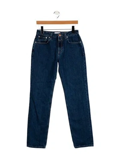 Pre-owned Closed Mid-rise Straight Leg Jeans In Blue