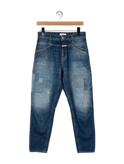Pre-owned Closed Mid-rise Straight Leg Jeans In Blue