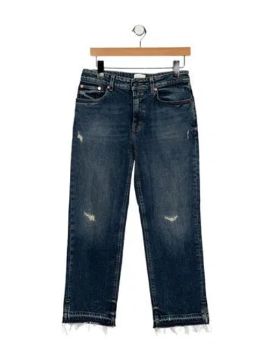 Pre-owned Closed Mid-rise Straight Leg Jeans In Blue