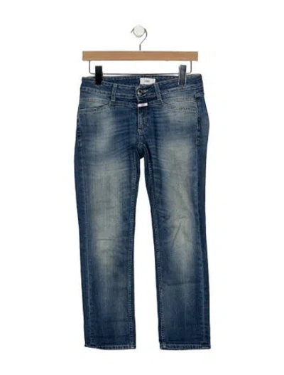 Pre-owned Closed Mid-rise Straight Leg Jeans In Blue