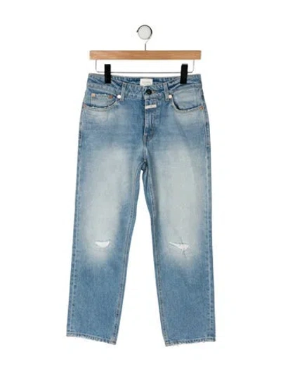 Pre-owned Closed Mid-rise Straight Leg Jeans In Blue