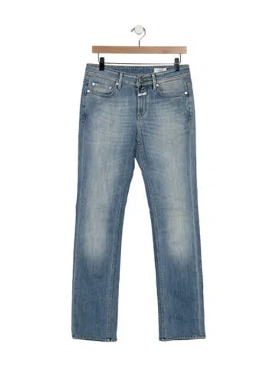 Pre-owned Closed Mid-rise Straight Leg Jeans In Blue