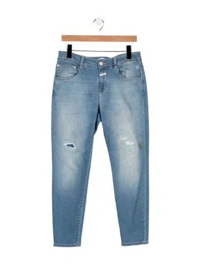 Pre-owned Closed Mid-rise Straight Leg Jeans In Blue