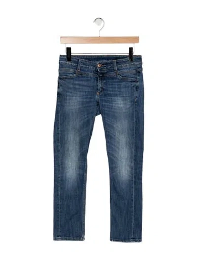 Pre-owned Closed Mid-rise Straight Leg Jeans In Blue