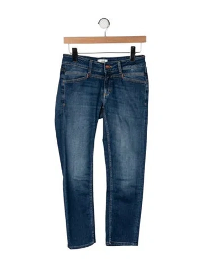 Pre-owned Closed Mid-rise Straight Leg Jeans In Blue