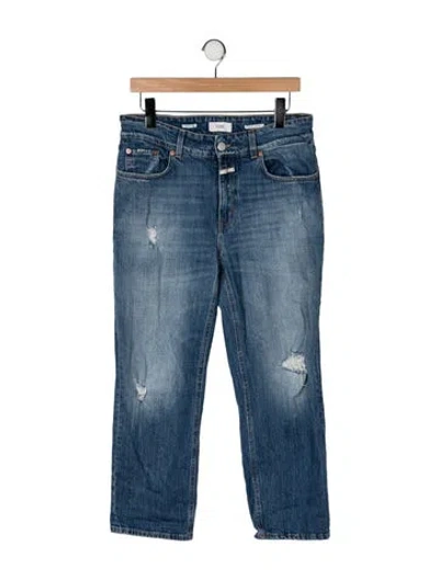 Pre-owned Closed Mid-rise Straight Leg Jeans In Blue