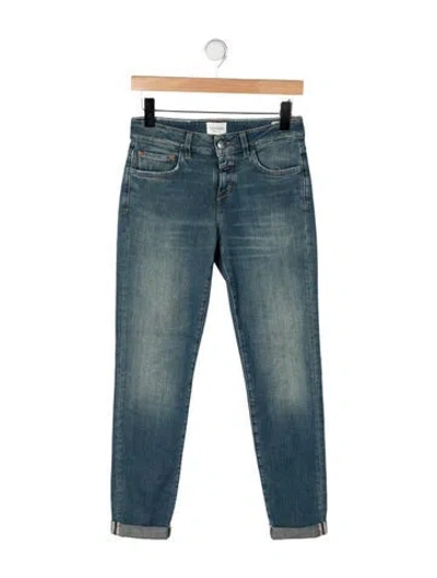 Pre-owned Closed Mid-rise Straight Leg Jeans In Blue