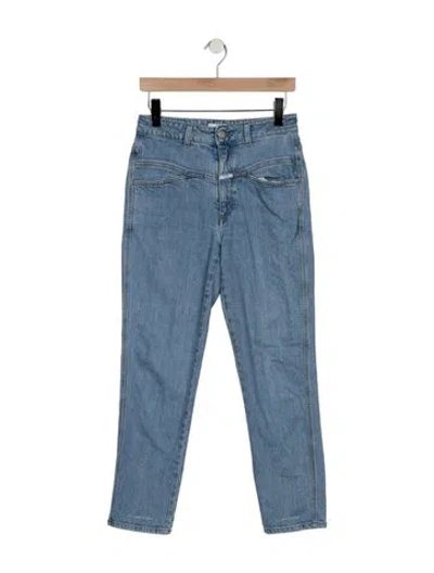 Pre-owned Closed Mid-rise Straight Leg Jeans In Blue