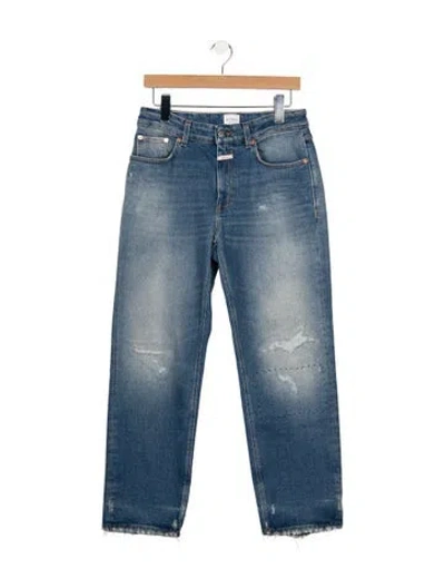 Pre-owned Closed Mid-rise Straight Leg Jeans In Blue