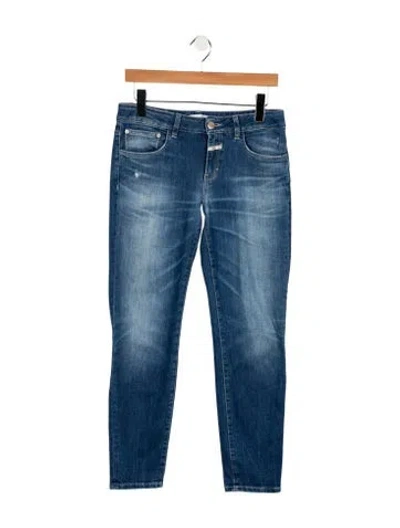 Pre-owned Closed Mid-rise Straight Leg Jeans In Blue