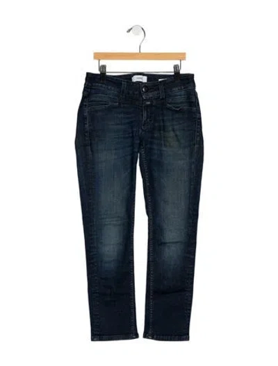 Pre-owned Closed Mid-rise Straight Leg Jeans In Blue