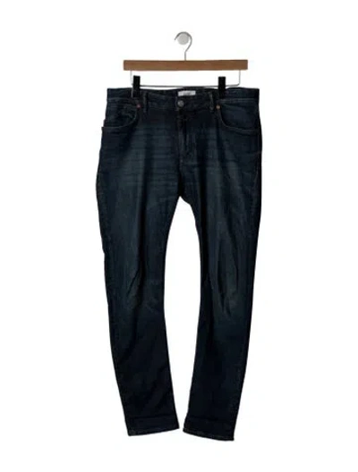 Pre-owned Closed Mid-rise Straight Leg Jeans In Blue
