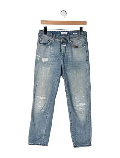 Pre-owned Closed Mid-rise Straight Leg Jeans In Blue