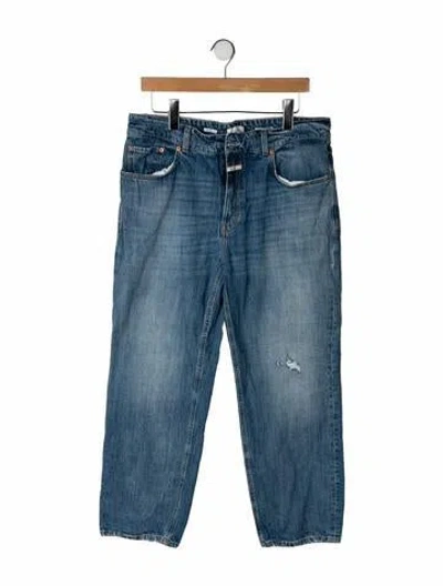 Pre-owned Closed Mid-rise Straight Leg Jeans In Blue