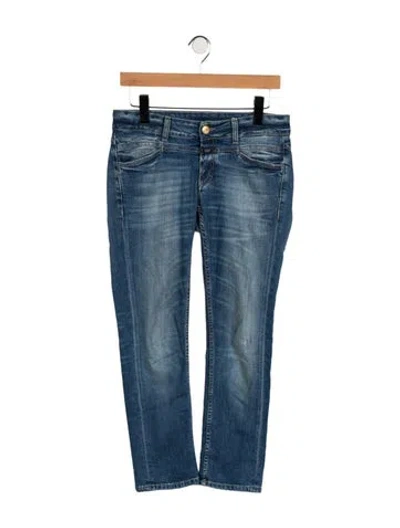 Pre-owned Closed Mid-rise Straight Leg Jeans In Blue