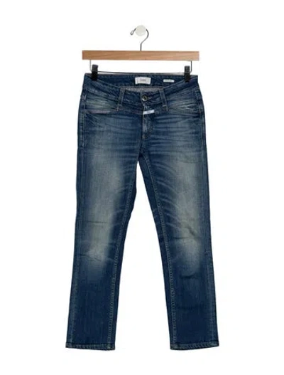 Pre-owned Closed Mid-rise Straight Leg Jeans In Blue