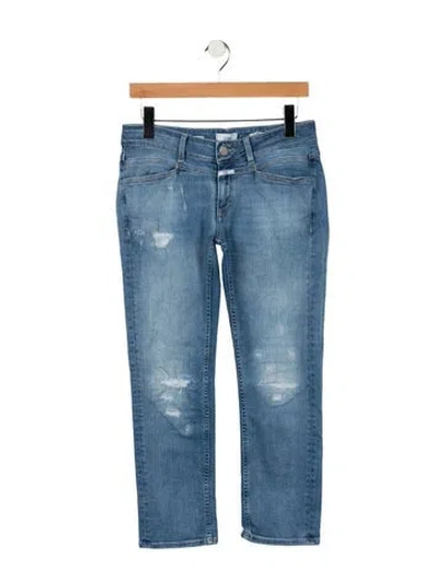 Pre-owned Closed Mid-rise Straight Leg Jeans In Blue