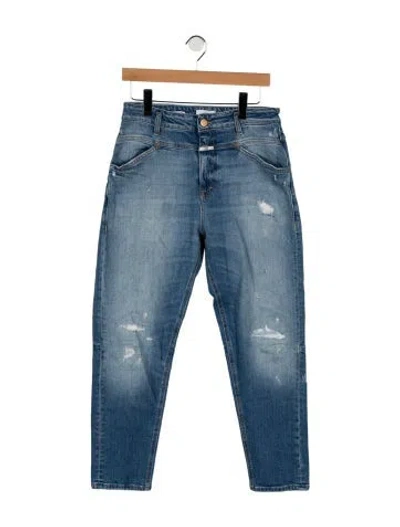 Pre-owned Closed Mid-rise Straight Leg Jeans In Blue