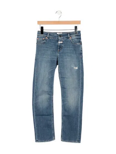 Pre-owned Closed Mid-rise Straight Leg Jeans In Blue