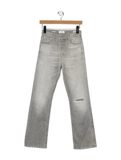 Pre-owned Closed Mid-rise Straight Leg Jeans In Gray