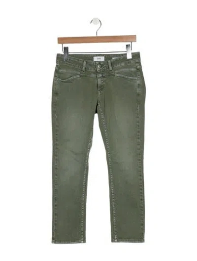 Pre-owned Closed Mid-rise Straight Leg Jeans In Green