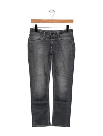 Pre-owned Closed Mid-rise Straight Leg Jeans In Grey
