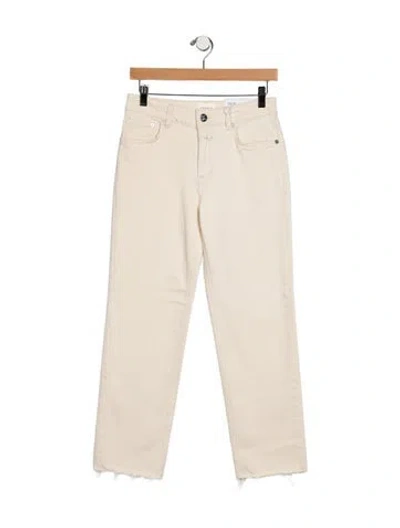 Pre-owned Closed Mid-rise Straight Leg Jeans In Neutral