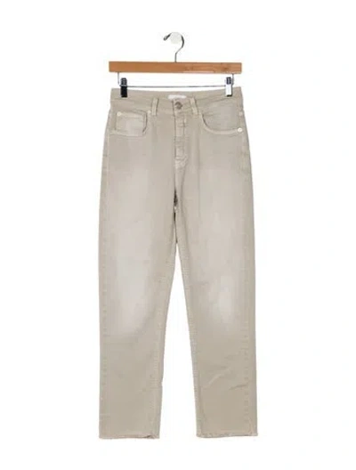 Pre-owned Closed Mid-rise Straight Leg Jeans In Neutral