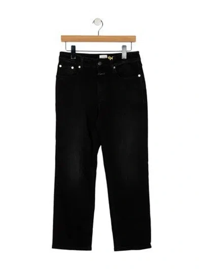 Pre-owned Closed Mid-rise Straight Leg Jeans W/ Tags In Black