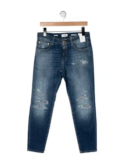 Pre-owned Closed Mid-rise Straight Leg Jeans W/ Tags In Blue