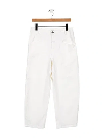 Pre-owned Closed Mid-rise Straight Leg Jeans In White