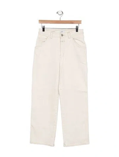 Pre-owned Closed Mid-rise Straight Leg Jeans In White