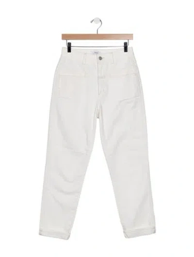 Pre-owned Closed Mid-rise Straight Leg Jeans In White