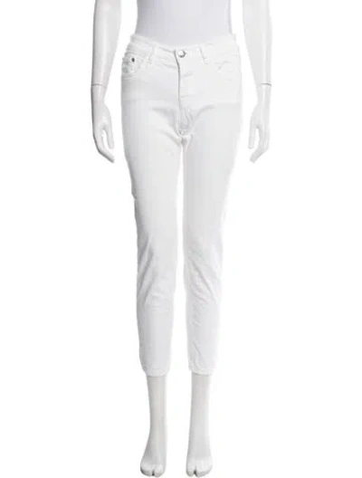 Pre-owned Closed Mid-rise Straight Leg Jeans In White