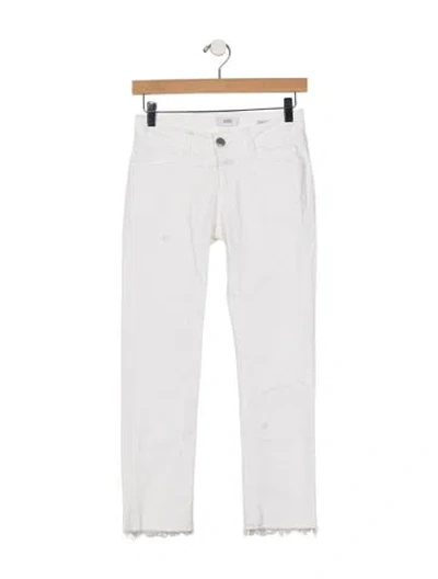 Pre-owned Closed Mid-rise Straight Leg Jeans In White