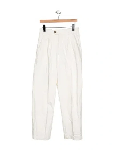 Pre-owned Closed Mid-rise Straight Leg Jeans In White