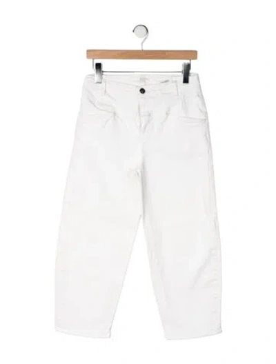 Pre-owned Closed Mid-rise Straight Leg Jeans In White
