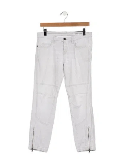 Pre-owned Closed Mid-rise Straight Leg Jeans In White