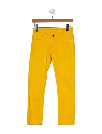 Pre-owned Closed Mid-rise Straight Leg Jeans In Yellow