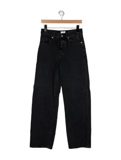 Pre-owned Closed Mid-rise Wide Leg Jeans In Black