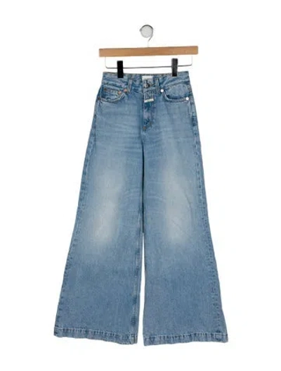Pre-owned Closed Mid-rise Wide Leg Jeans In Blue