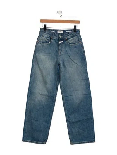 Pre-owned Closed Mid-rise Wide Leg Jeans In Blue