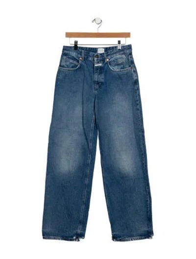 Pre-owned Closed Mid-rise Wide Leg Jeans In Blue